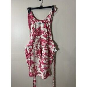 Williams Sonoma  White Red Toile De Jouy Apron Delights Of The Seasons